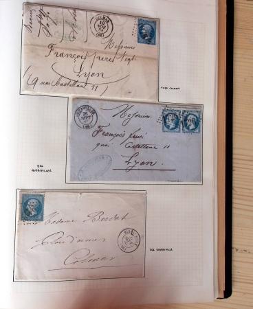 1831-70, Collection spécialisée en un classeur avec des timbres et lettres