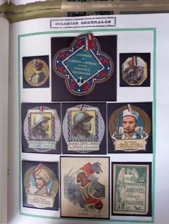 1900-50env. Très belle collection de vignettes des colonies avec surtout vignettes de propagande de différentes colonies, à noter Somalie, épreuves du Congo, Centenaire du Gabon, Maroc, etc., remarquable