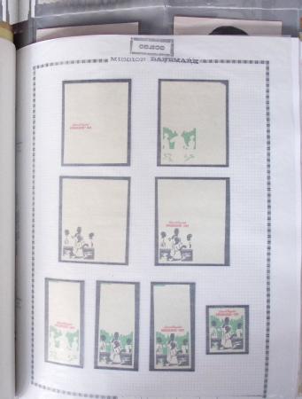 1900-50env. Très belle collection de vignettes des colonies avec surtout vignettes de propagande de différentes colonies, à noter Somalie, épreuves du Congo, Centenaire du Gabon, Maroc, etc., remarquable