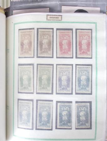 1900-50env. Très belle collection de vignettes des colonies avec surtout vignettes de propagande de différentes colonies, à noter Somalie, épreuves du Congo, Centenaire du Gabon, Maroc, etc., remarquable