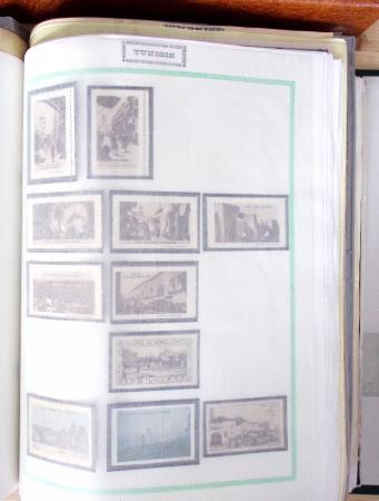 1900-50env. Très belle collection de vignettes des colonies avec surtout vignettes de propagande de différentes colonies, à noter Somalie, épreuves du Congo, Centenaire du Gabon, Maroc, etc., remarquable