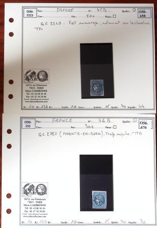 1854-1936, Sélection de bonnes valeurs sur cartes de