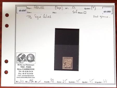 1854-1936, Sélection de bonnes valeurs sur cartes de