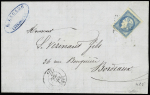 N°44A, belles marges dont voisin, obl. GC sur lettre