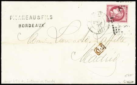 N°49 80c rose (nuance très vive) obl. GC sur lettre