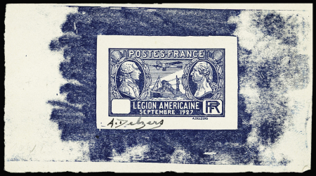 N°245, Légion américaine, épreuve en bleu sans ind