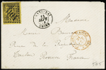 N°93 OBL GC 5104 + CAD "Shang-Haï Chine" (1879) sur lettre pour Toulon. Jolie pièce