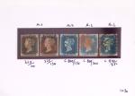 1840-80, Six stockcards with a selection of better values including Yvert numbers states below