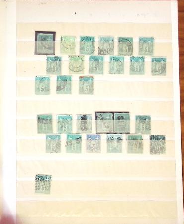 1876-1900, +500 timbres au type Sage avec oblitérations