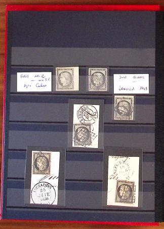 1849 Excellente collection sur le 20c NOIR avec