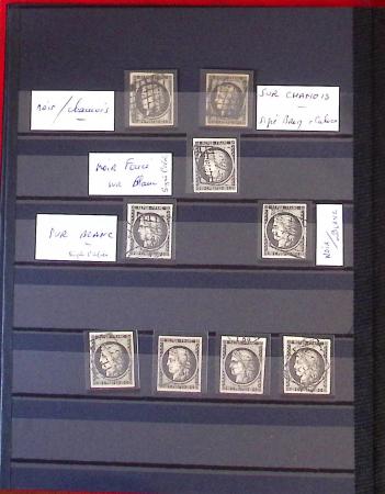 1849 Excellente collection sur le 20c NOIR avec