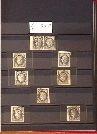 1849 Excellente collection sur le 20c NOIR avec