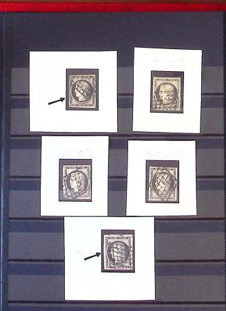 1849 Excellente collection sur le 20c NOIR avec