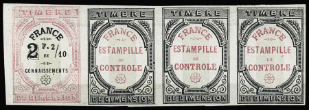 Connaissements n°3C 2F et 2/10 cadre carmin légende