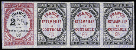 Connaissements n°7C 2F et 2/10 cadre carmin légende