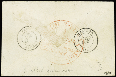 Cachet rouge des aérostiers Nadar - Dartois - Duruof