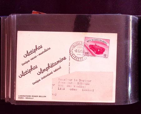 1951-1963, 126 Cartes publicitaires envoyées au médecins