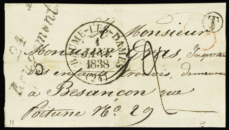 Rougemont : devant de lettre avec cursive "24 Rougemont"