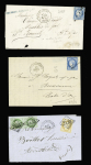 5 lettres avec CAD conv. Station "Voujeaucourt" : M. BES (3) et "BES. M", ind 8 (3) et ind 10 (2). TB