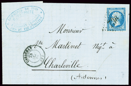 ARDENNES GC 736 sur n°14 sur lettre avec CàD T22