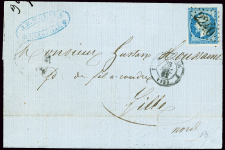 BOUCHES-DU-RHONE GC 2240 sur n°14 sur lettre avec