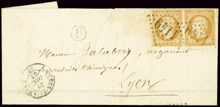 ISERE GC 1149 sur 2 n°13B sur lettre avec CàD T15