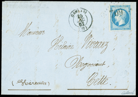 NORD GC 709 sur n°14 sur lettre avec CàD T15 de Cambrai