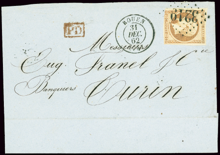 SEINE-INFERIEURE GC 3219 sur n°16 sur lettre avec