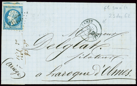 TARN GC 2293 sur n°14 sur lettre avec CàD T15 de