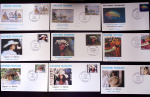 363 plis d'Océanie et Polynésie : entiers postaux toutes époques, Daguins, oblitérations classées par iles, poste aux armées, premiers vols, FDC et carte maximum. Bel ensemble à voir