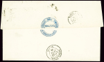 N°90 OBL CAD d'essai à cercle extérieur épais interrompu "Paris Pl. de la Bourse" (1881 - De Beaufond n°671) sur lettre