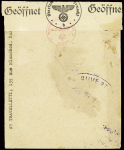 Mauritanie n°133, 2 pièces + 136 OBL Dakar (1943) + Daguin "un seul but pour la vistoire" maculé par la censure allemande sur lettre pour Lausanne avec censure allemande. TB