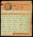 Télégramme codé de Washington signé Cordell Hull pour le Maroc avec CAD de Casablanca (20.1.42) (préparatifs du débarquement US en AFN). TB