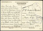 Entier carte postale avec illustration brune "anniversaire de l'œuvre d'assistance aux familles des prisonniers du stalag VII B (GUE K 9) OBL (1942). TB