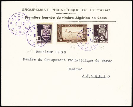 LIBERATION DE LA CORSE - COQ ET MARIANNE D'ALGER Algérie