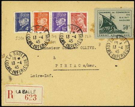 POCHE DE SAINT NAZAIRE N°521A + 509 + 511 + 547 +