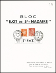 5 grands blocs-feuillet 20x13cm "Bloc ilot de St Nazaire" OBL La Baule (11.11.1944). TB