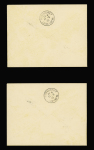 2 lettres recommandées avec AFF n°521A avec surcharges "Libération" et "taxe perçue" OBL "Batz s/Mer" (9.5.45) en poste restante avec n°689, 1F Dulac surchargé "T" OBL Pornichet. TB