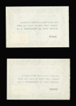 4 billets d'adhésion au RPF du général de Gaulle avec timbres fiscaux : 1000F, 5000F, 10 000F et 50 000F. Rare et TB