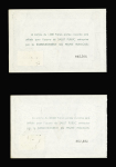 4 billets d'adhésion au RPF du général de Gaulle avec timbres fiscaux : 1000F, 5000F, 10 000F et 50 000F. Rare et TB