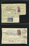 5 documents des paiements annuels des postes récepteurs de radiodiffusion dont un bordereau n°39 avec timbre bleu de radiodiffusion. TB