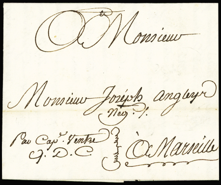 Lettre d'avril 1770: mention manuscrite dite « Talisman