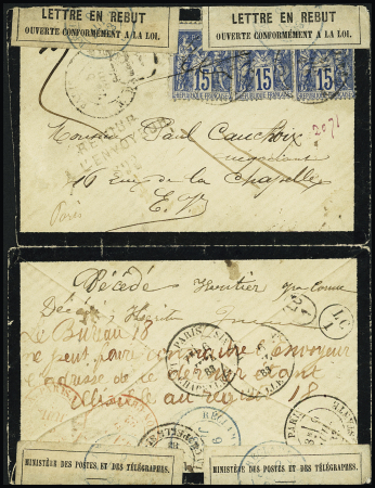 Lettre recommandée avec n°90 x3 obl. 6 JUIN 1883 de