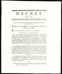 11 DECRETS sous LA REVOLUTION relatifs à l'Organisation de la GENDARMERIE NATIONALE: indemnités des jours de garde, nouvelles Compagnies gendarmes à pied 17 août 1792, gendarmes préposés à la garde des détenus é