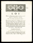 11 DECRETS sous LA REVOLUTION relatifs à l'Organisation de la GENDARMERIE NATIONALE: indemnités des jours de garde, nouvelles Compagnies gendarmes à pied 17 août 1792, gendarmes préposés à la garde des détenus é