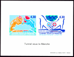 N°2880 à 2883 Tunnel sous la Manche, répartis sur