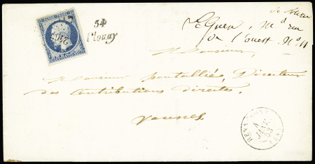 Plouay : n°10 OBL PC 2467 + cursive "54 