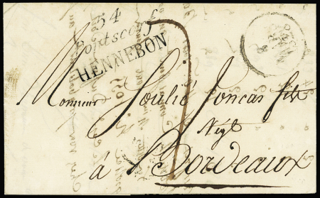 Pontscorf : lettre avec double cursive "