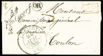 Lettre avec cursive "54 Pontscorf" + T13