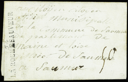 Lettre avec MP "54 La Rochesauveur" (nom